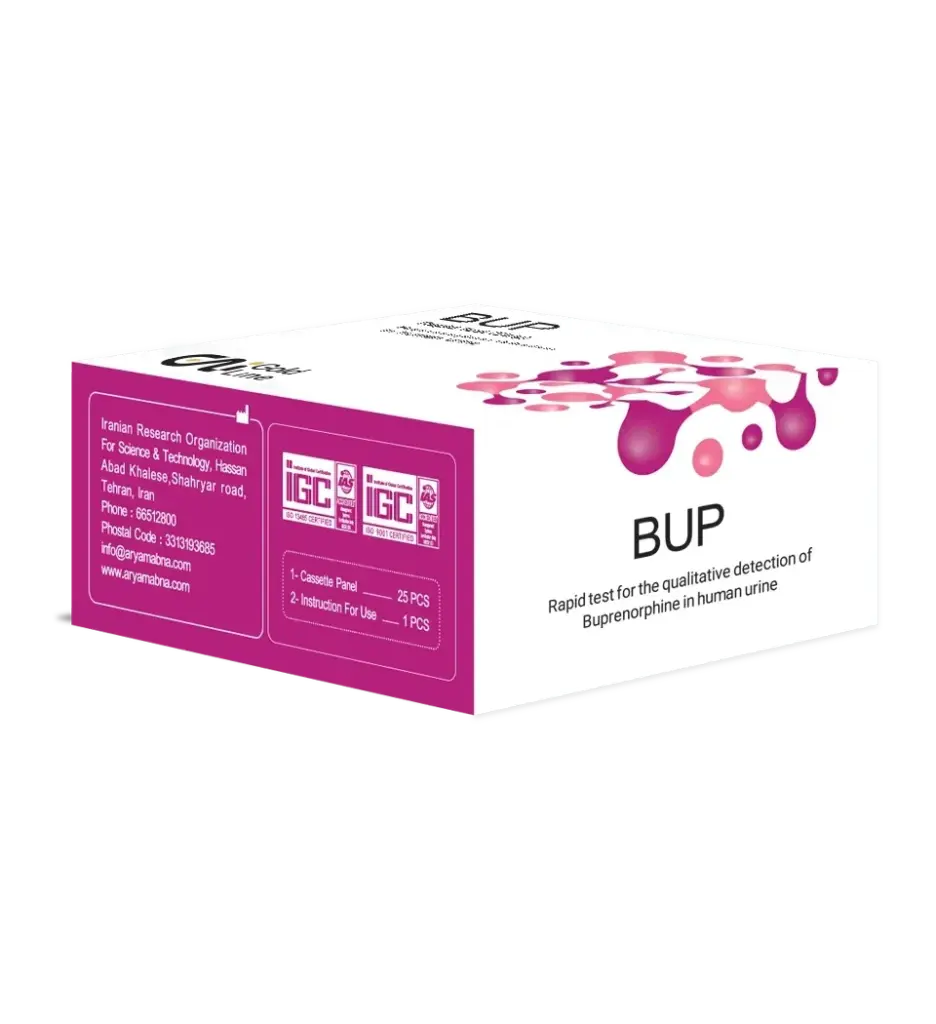 جعبه کیت تست سریع کیفی بوپرنورفین (BUP) در ادرار